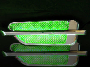 LED IMITATION AIR VENTS GREEN PAIR