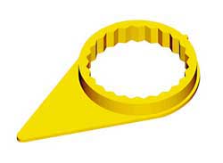 WHEELNUT INDICATOR YELLOW 22MM 7/8IN