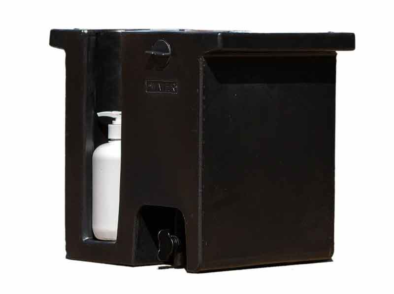 WATER TANK BLACK PLASTIC 15L