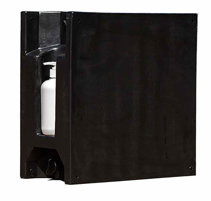 WATER TANK BLACK PLASTIC SIDE MOUNT 23L