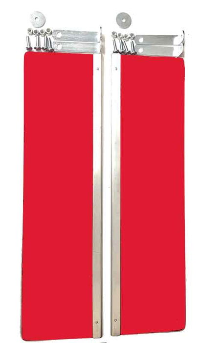 BONNET SIDE DEFLECTOR KIT RED 300MM