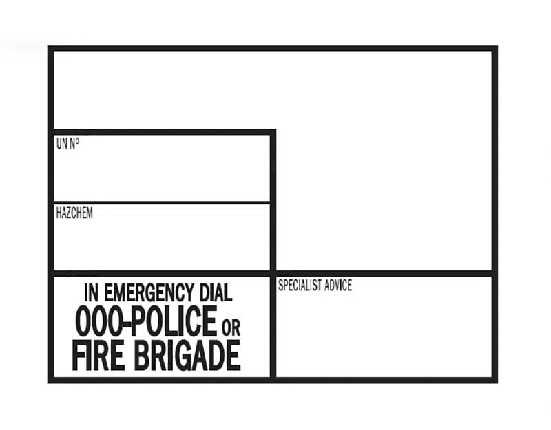 EIP EMERGENCY INFO PANEL BLANK - DECAL