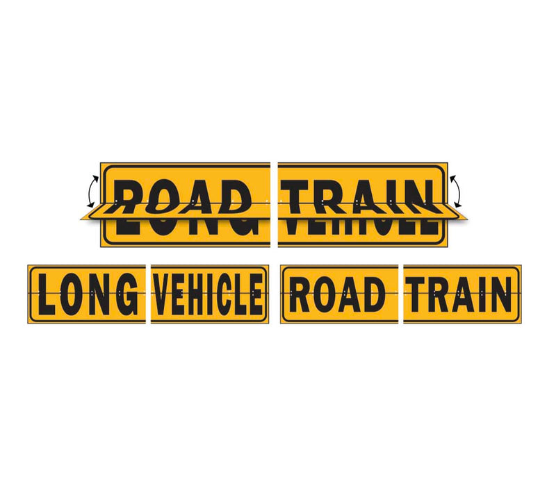 L/VEHICLE R/TRAIN 510 X 250MM FLIP SIGN