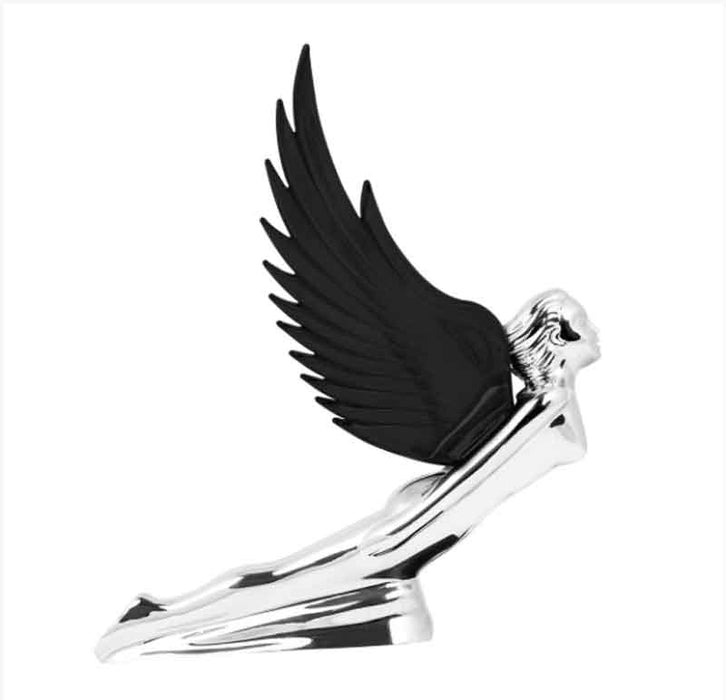 CHROME GODDESS HOOD ORNAMENT BLACK