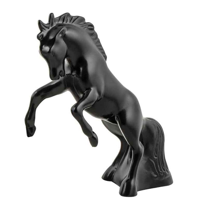 BLACK FIGHTING STALLION HOOD ORNAMENT