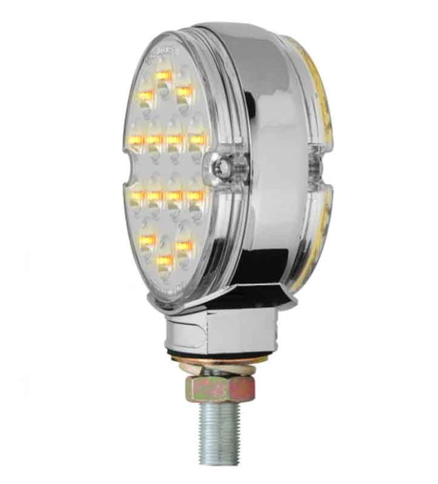 LED SINGLE POST INDICATOR AMB/CLEAR 75MM