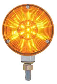 LED INDICATOR AMBER/AMBER 4IN ROUND