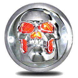 CHROME PLASTIC SKULL BEZEL 50MM