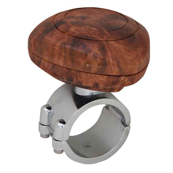 STEERING WHEEL SPINNER BROWN WOOD STYLE