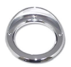 CHROME RIM VISOR FOR 2IN MARKER LAMPS