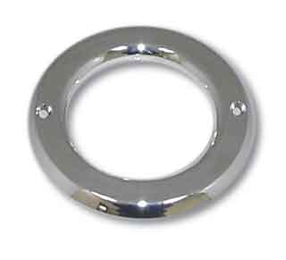 CHROME RIM NO VISOR FOR 2IN MARKER LAMPS