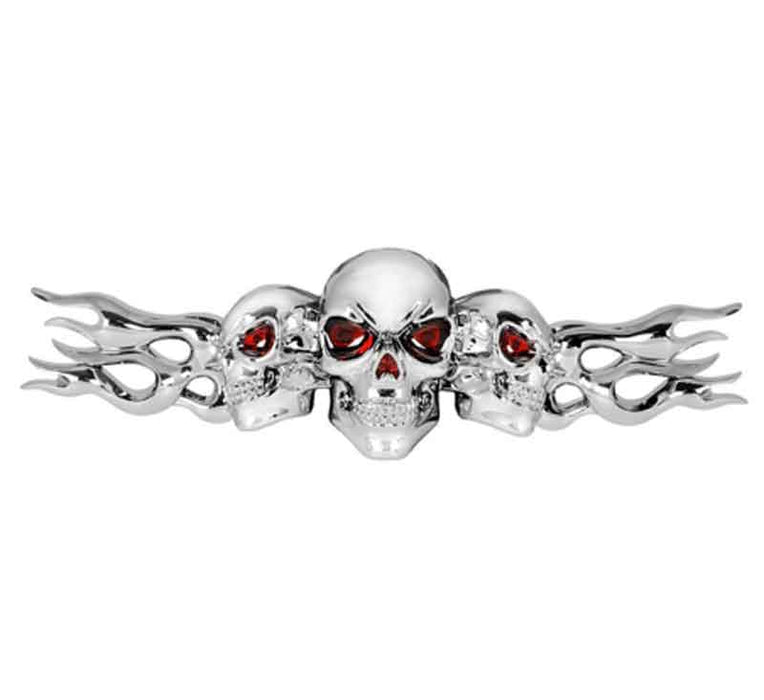 CHROME PLASTIC LARGE SKULL ROW