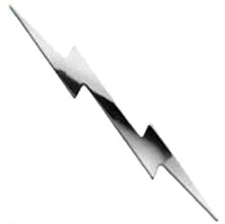 CHROME LIGHTNING BOLT ON 240MM X 25MM