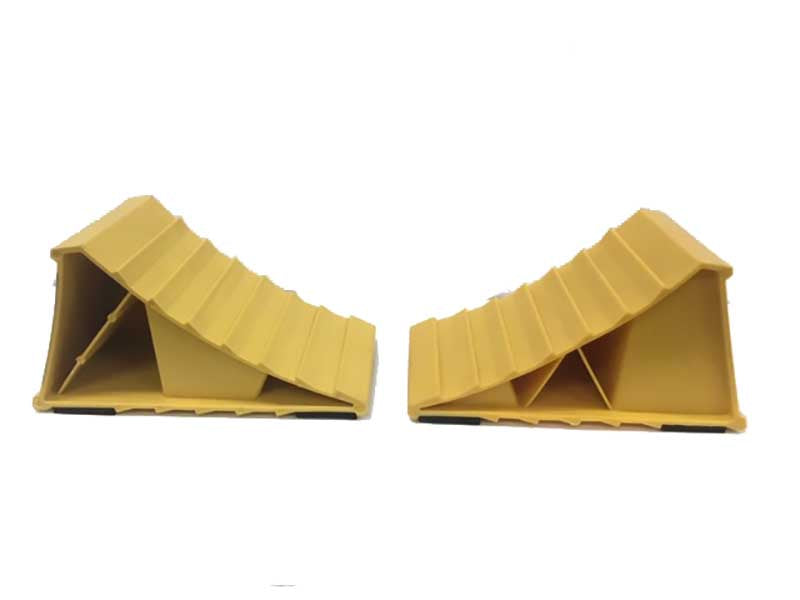 WHEEL CHOCK YELLOW PLASTIC TWIN PACK