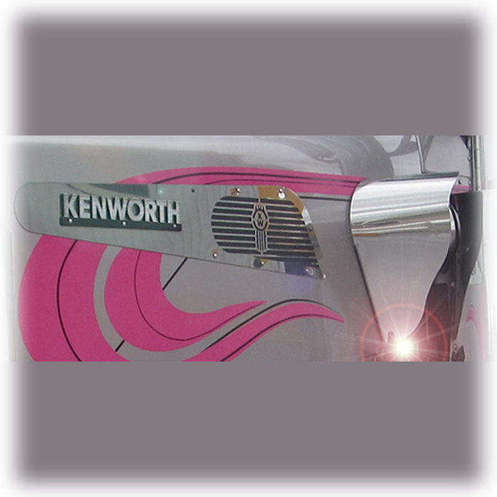 KENWORTH STAINLESS AIR INTAKE GUARD PAIR