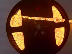 LED STRIP LIGHTING AMBER 5M ROLL 12V