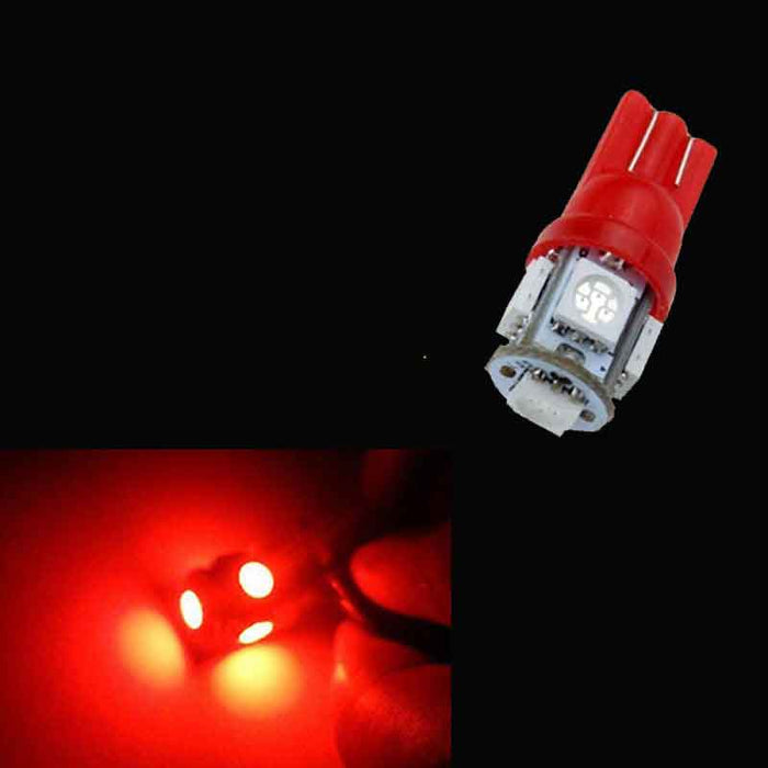 LED BULB T10 WEDGE 12V RED