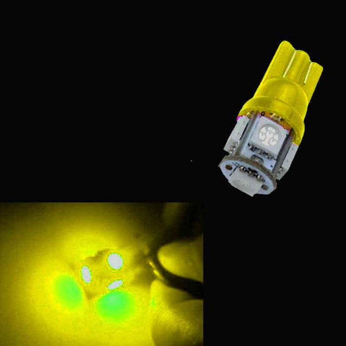 LED BULB T10 WEDGE 12V YELLOW