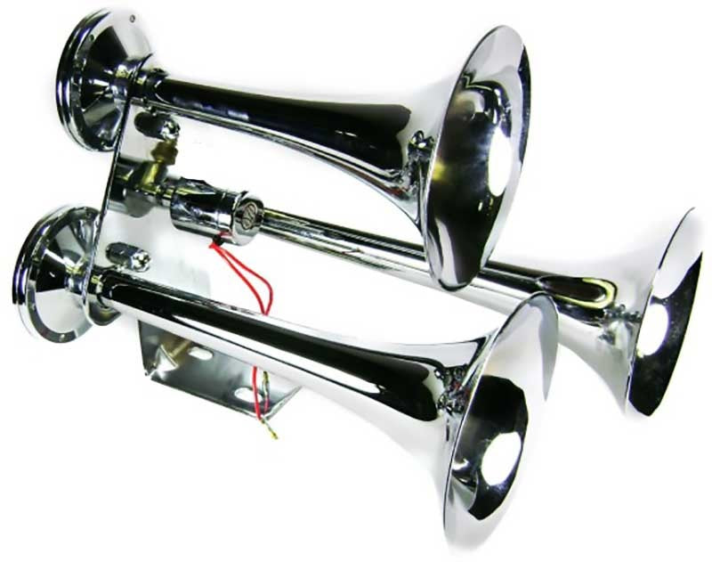 CHROME TRIPLE TRUMPET TRAIN AIR HORN