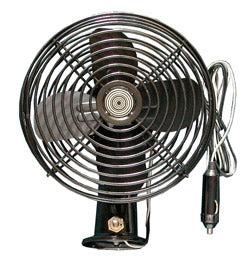 CAB FAN BLACK METAL TWO SPEED 12V