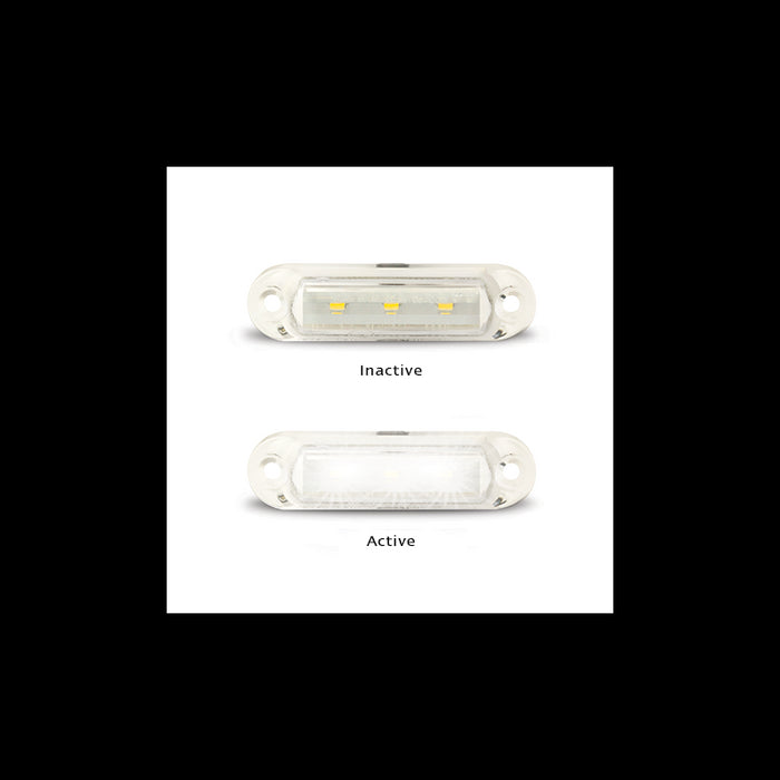 LED MARKER LAMP WHITE TWIN PACK 12V ONLY