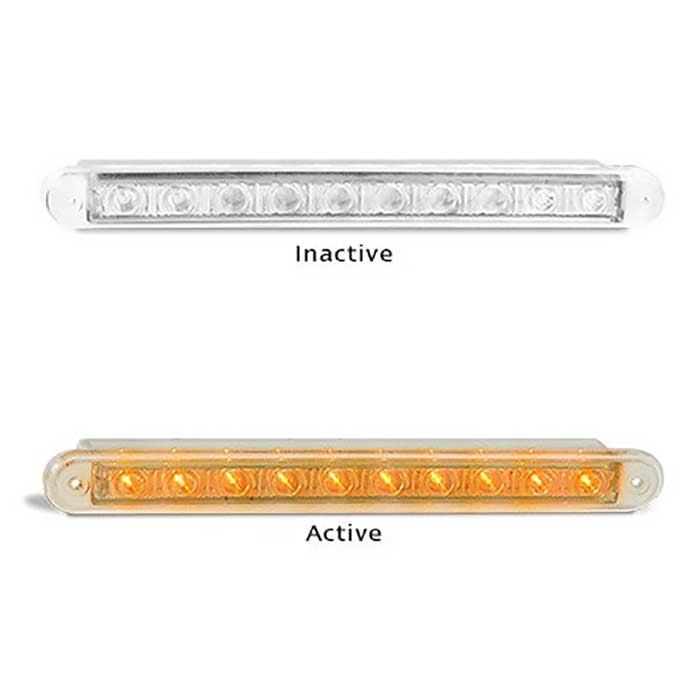 LED CLEAR AMBER INDICATOR 12VOLT