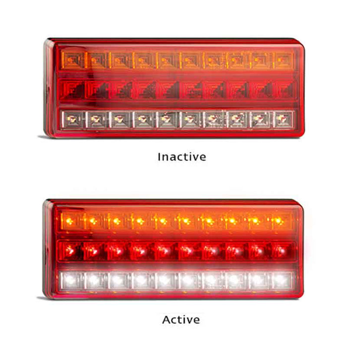 LED SLIMLINE COMBO LAMP W REVERSE 12/24V