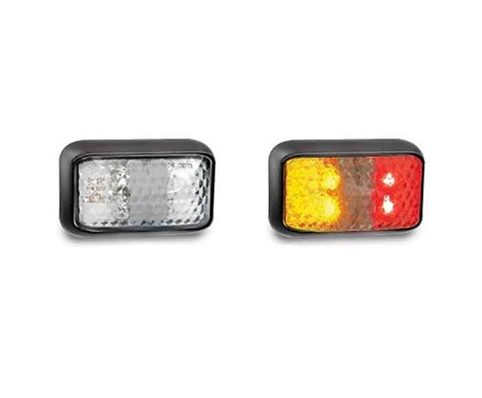 LED MARKER LAMP AMBER/RED BLACK 12/24V