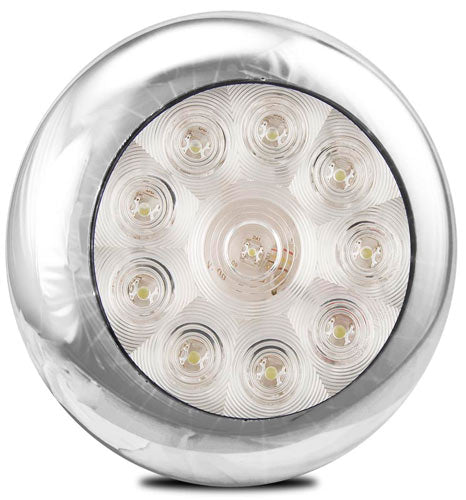 LED 4IN ROUND BACK UP WHITE 12V