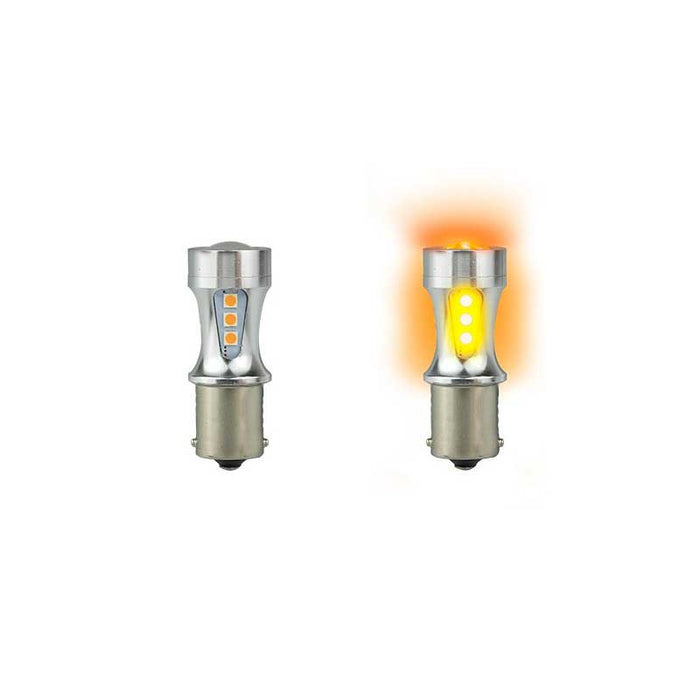 BAYONET AMBER INDICATOR BULB BA15s