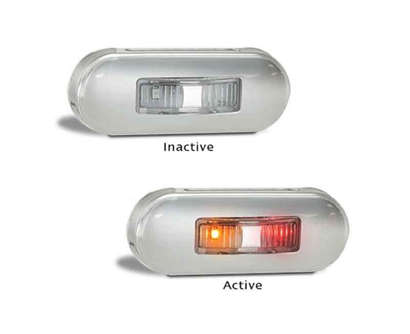 LED MARKER AMBER/RED STAINLESS