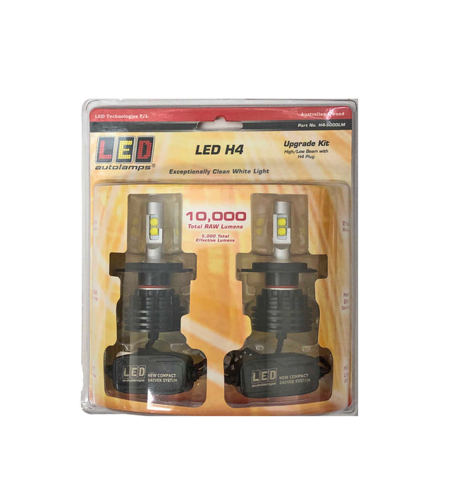 LED HEADLIGHT GLOBE H4  TWIN PACK