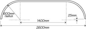 MUDGUARD TANDEM S/STEEL NO GROOVES