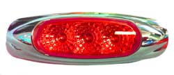 LUCIDITY LED REAR MARKER CLEAR/RED 12/24