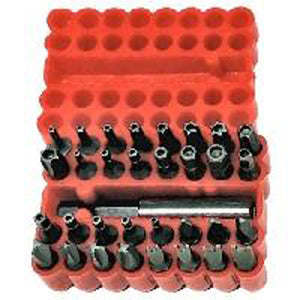 SECURITY STAR & TORX BITS 33 PIECE KIT