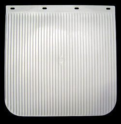 MUDFLAP WHITE RIBBED 24IN LONG X 24IN W