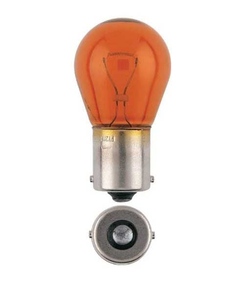 GLOBE 12V 21W BA15S  AMBER X 10