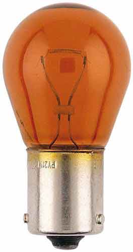 GLOBE 12V 21W BAU15S AMBER X 10