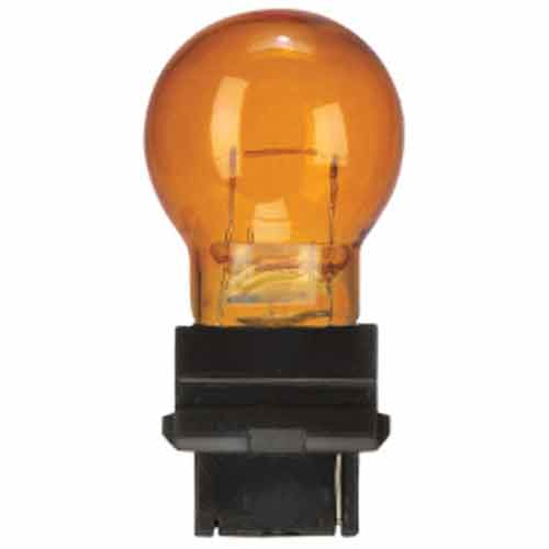 12V 27W PLASTIC WEDGE GLOBE AMBER X 10