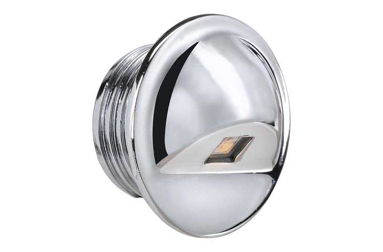 CHROME LED STEP LIGHT WHITE 10-30V