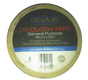 STYLUS 399 CLOTH TAPE WHITE 48MM X 25M