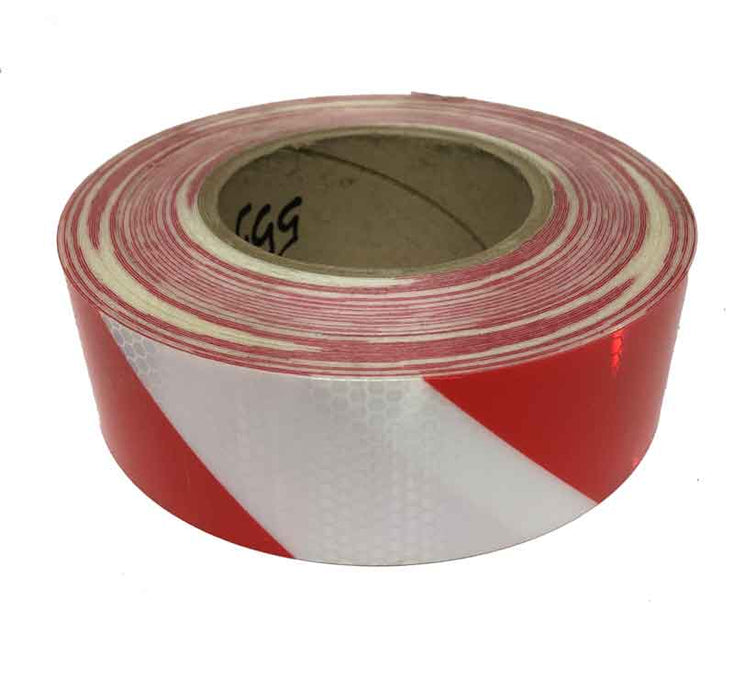 REFLECTIVE PRISMATIC TAPE RED/WH PER M