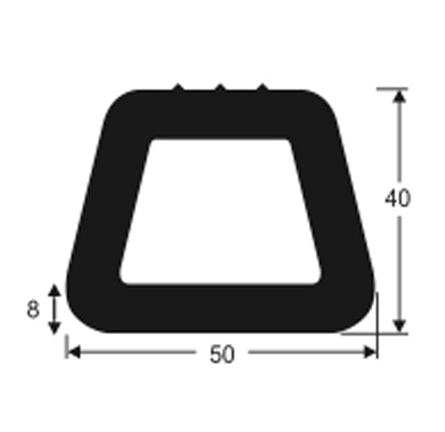 DOCKING RUBBER  50MM WIDE X 1 METRE