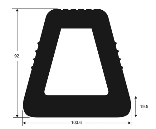 DOCKING  RUBBER 105MM PER METRE