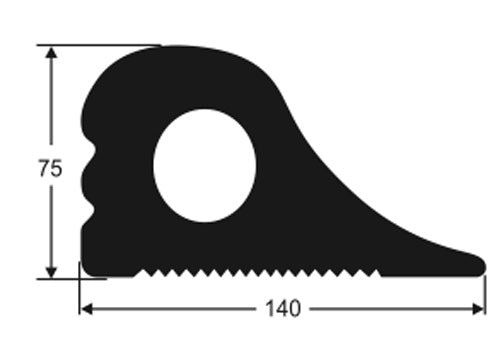 WHEEL CHOCK RUBBER SMALL 140MM LONG