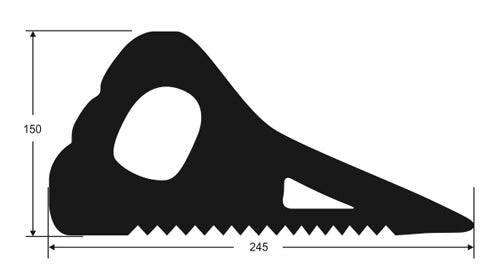 WHEEL CHOCK RUBBER 275MM LONG