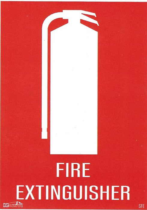 STICKER FIRE EXTINGUISHER 125MM X 90MM