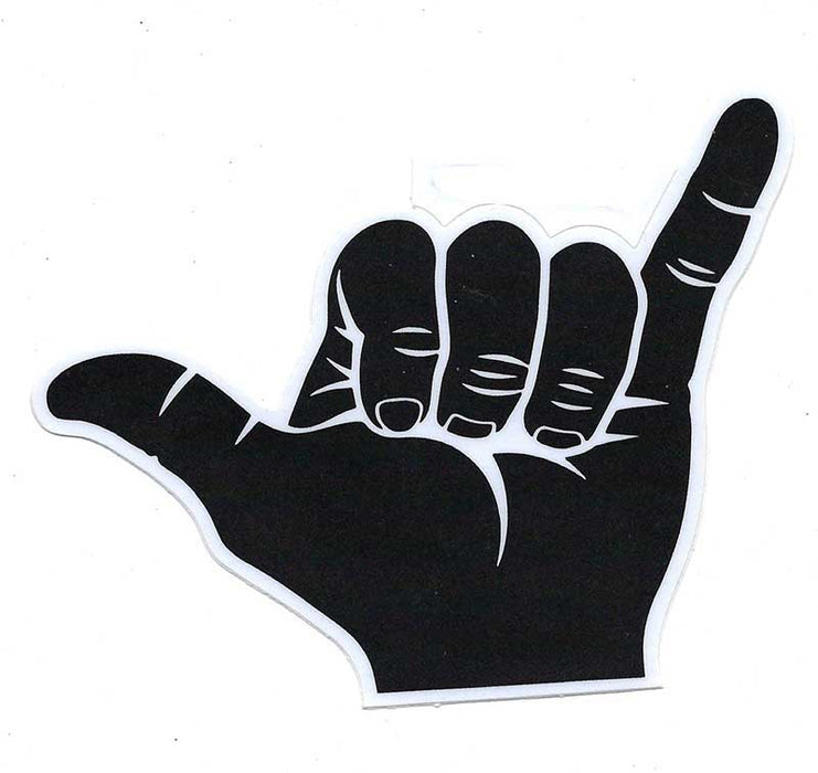 GNARLY SHAKA HAND DECAL L/H BLACK